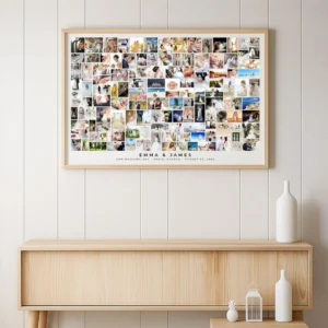 Personalized wedding memory photo display