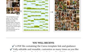 70 Photo Collage Template – Editable Canva Memory Collage Poster