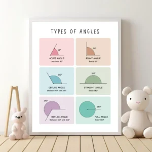 Types of angles classroom poster