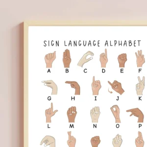 American Sign Language educational artwork
