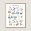 Sports poster for kids room decor
