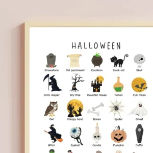 Halloween alphabet learning printable