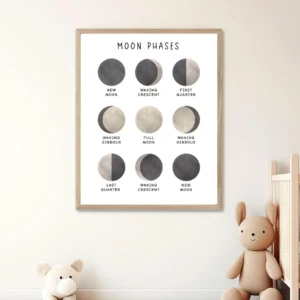 Nursery moon wall art printable