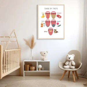 Educational sensory poster for children