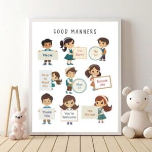 Good manners poster for kids