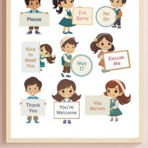 Playroom educational wall decor