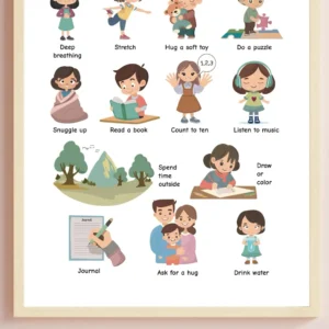 Kids mental wellness printable classroom wall art