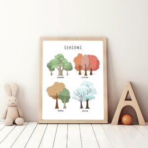 Four Seasons educational printable for classroom