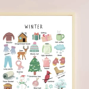 Seasonal ABC wall art for children's room