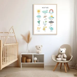 Homeschool educational weather chart for young children