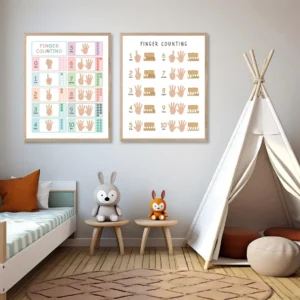 Printable educational wall art for preschool and kindergarten