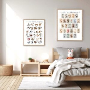 Safari Animal Alphabet Poster for early alphabet learning