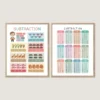 Subtraction Table Poster educational math chart for kids