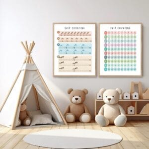 Printable Skip Counting Chart for kindergarten classroom