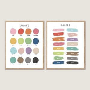 Colors Educational Poster for children's early learning