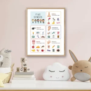 Five Senses Poster for toddler learning activities