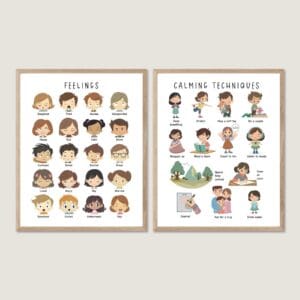 Feelings Poster educational emotions chart for kids