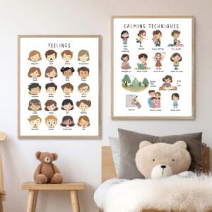 Feelings Poster for calming corner wall decor