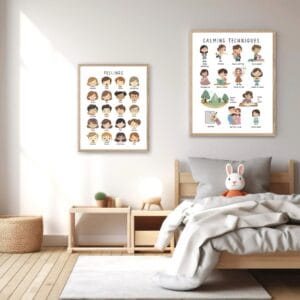 Kids emotions chart printable for preschool classroom