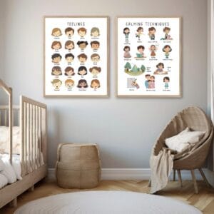 Feelings Poster educational wall art for kids room