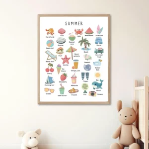Seasonal learning posters for homeschool and kindergarten