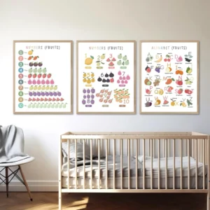 Fruits Alphabet Print for homeschool and preschool learning