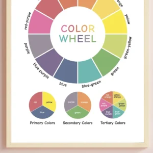 Color wheel educational classroom print