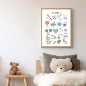 Printable sports poster digital download