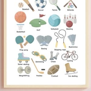 Sports themed playroom wall decor