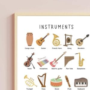 Rainbow musical wall art for kids