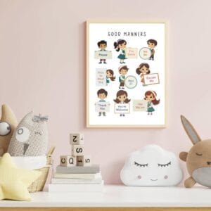 Kids social skills educational print