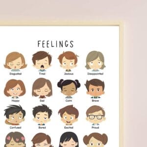 Toddler emotions chart classroom decor