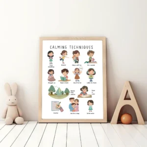 Preschool coping skills educational poster digital download