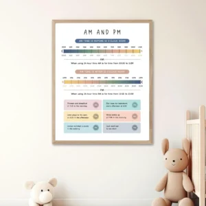 Classroom time learning wall decor