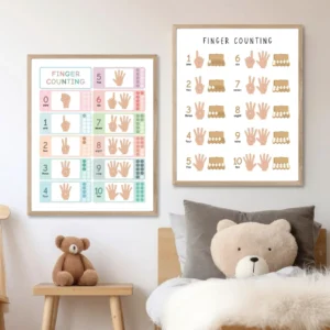 Fun numbers print for children and early learning spaces