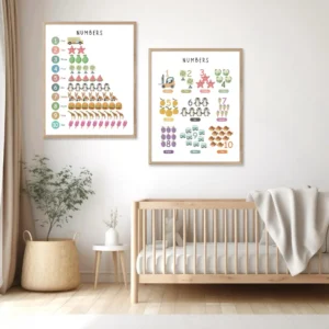 Numbers 1-10 Poster for nursery and early learning spaces