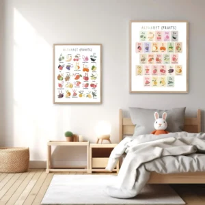Kids alphabet printable for classroom and nursery wall decor
