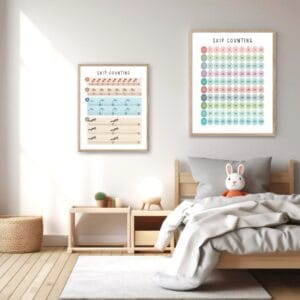 Skip Counting Chart for preschool math activities
