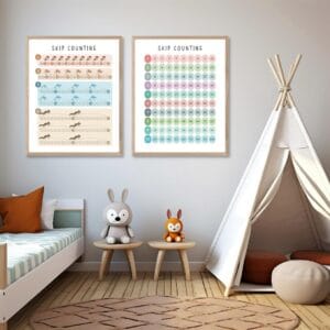 Printable skip counting math chart for kids