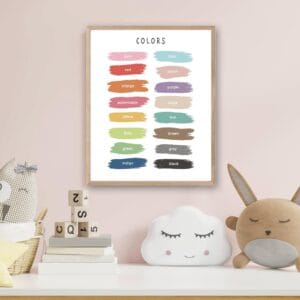 Colors Educational Poster for preschool classrooms