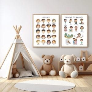 Printable Feelings Poster for daycare and classroom decor