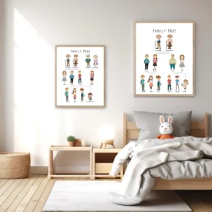 Family Tree Poster for children's learning spaces