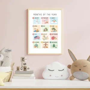 Digital Monthly Learning Chart for kids education