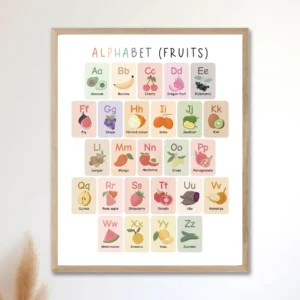 Educational nursery print for kindergarten and daycare