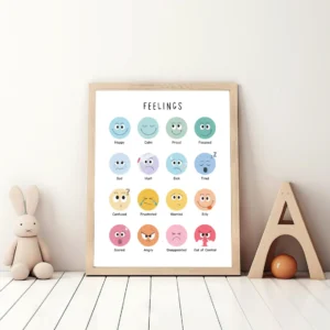 Rainbow feelings chart printable