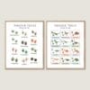 Dinosaur Tracks Print featuring prehistoric dinosaur footprints