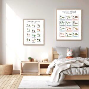Dinosaur Tracks Print for dinosaur-themed kids room
