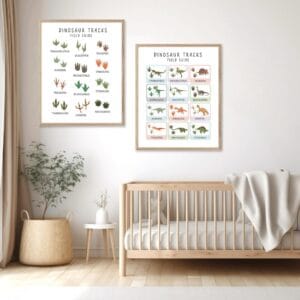 Field guide dinosaur wall art for homeschool learning
