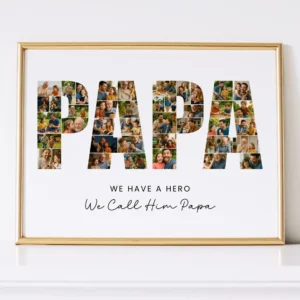 Papa Photo Collage personalized photo gift