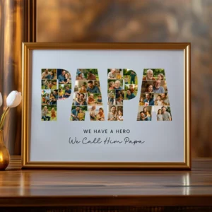 Papa Photo Collage printable Father's Day design